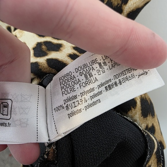 Zara ZW Collection Cream Tan Brown Leopard Print Sleeveless Mini Dress Size S - Picture 13 of 16